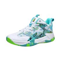 Tênis Masculino Respirável Acolchoado Antiderrapante Basquete Academia Treinamento Tênis Atlético