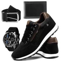 Tênis Masculino Sapatênis Casual com Relógio + Cinto e Carteira Tênis Masculino Sapatênis Casual com Relógio + Cinto e Carteira