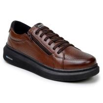 Tênis Masculino Sapatenis Casual Couro Legítimo Zíper Lateral Tênis Masculino Sapatenis Casual Couro Legítimo Zíper Lateral