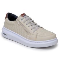 Tênis Masculino Sapatenis Casual Couro Legítimo Zíper Lateral Tênis Masculino Sapatenis Casual Couro Legítimo Zíper Lateral