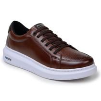Tênis Masculino Sapatenis Casual Em Couro Legítimo Confort