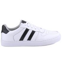 Tenis Masculino Sapatenis Em Couro Branco Com Preto Mr Gutt Tenis Masculino Sapatenis Em Couro Branco Com Preto Mr Gutt