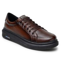 Tênis Masculino Sapato Casual Couro Legítimo Estilo Leve Macio