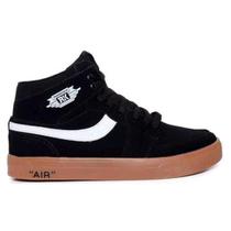 Tenis Masculino Skatista Casual Rkm Preto Nobuck R-652