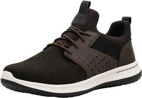 Tênis Masculino Skechers Delson-Camben Chocolate com Palmilha de Espuma Memory Foam