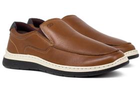 Tênis Masculino Slip On Democrata Easy Leave Couro Elástico Confortável