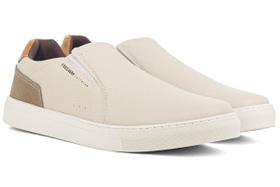 Tênis Masculino Slip On Freeway Casual Box05 Couro Calce Fácil Elástico