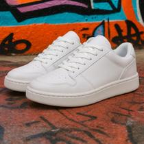 Tenis Masculino Social Sneaker em Couro Cano Baixo Estilo Urbano Super Macio