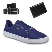 Tênis Masculino Street Confort Slim + Cinto e Carteira Social