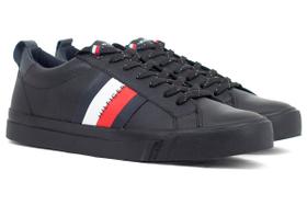 Tênis Masculino Tommy Hilfiger Casual Dino 9A Bandeira Couro Clássico Original Tênis Masculino Tommy Hilfiger Casual Dino 9A Bandeira Couro Clássico Original