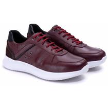 Tênis Masculino Ultra Leve Bordo Comfort 3023-BORDO -44