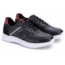 Tênis Masculino Ultra Leve Preto Comfort 3023-PRETO -44