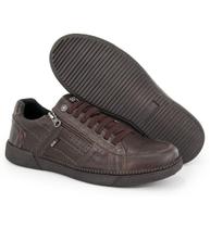 Tenis Masculinos Calce Facil couro 3121002 BBR2 cafe