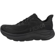 Tênis masculinos Hoka Clifton 10 pretos em malha jacquard 11.5 Tênis masculinos Hoka Clifton 10 pretos em malha jacquard 11.5