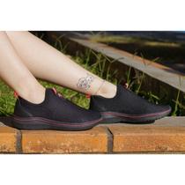 Tênis Meia Elastico Slip On Calce Fácil Feminino Original Academia