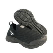 Tenis Meia Escolar Casual Infantil Unissex Todo Preto Calce Fácil Confortável Leve Macio