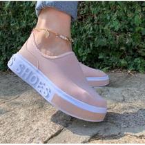 Tenis Meia Feminino Calce Facil Shoes Sola Alta