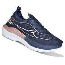 Tenis meia feminino calcefácil p/ academia e caminhada ryn r1451 - azul nude