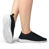 Tênis Meia Feminino Confortável Sem Cadarço Slip On Elástico