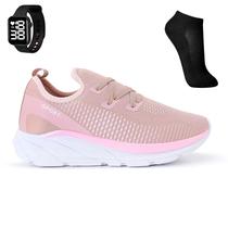 Tenis Meia Feminino Esportivo Treino Academia Light Sport + Meia e Relogio