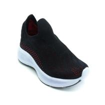 Tenis Meia Feminino Gud Lak 784 - Preto e Vermelho