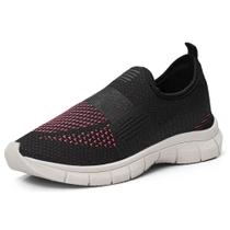 Tênis Meia Feminino RRG Academia Caminhada Slip On Confortável Leve E Macio