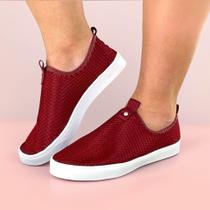 Tênis Meia Feminino Slip Casual Calce Fácil Sapatênis Básico