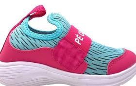 Tênis Meia Pé Com Pé Infantil Feminino 15163 - Pink/Azul claro