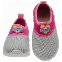 Tenis Menina Fácil de Calçar Sapato Infantil Feminino