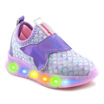 Tênis Menina Infantil Fantasy Led Sereia Confortável Novopé Tênis Menina Infantil Fantasy Led Sereia Confortável Novopé
