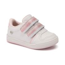 Tênis Menina Klin Moon Baby Branco/Rosa Tira Glitter 218.081 Tênis Menina Klin Moon Baby Branco/Rosa Tira Glitter 218.081