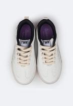 Tênis Menina TWN 24 Glitter Flocado Branco e Preto Tênis Menina TWN 24 Glitter Flocado Branco e Preto