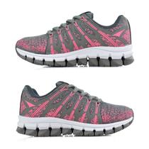 Tênis Meninas Casual Try Star Grafite e Pink Cadarço