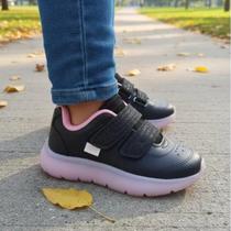 Tênis Meninas Flex Luz Kidy - Preto