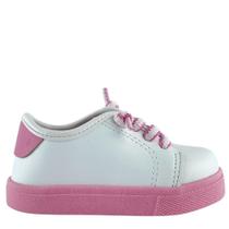 Tênis Meninas Molekinha Branco Rosa Ballet Infantil 2118591