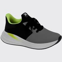 Tênis Menino Escolar Jogging Sport Leve Cinza/Neon Molekinho 2841.128.25358 - Tênis Menino Escolar Jogging Sport Leve Cinza/Neon Molekinho 2841.128.25358 -