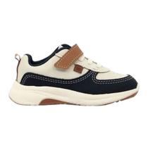 Tênis Menino Molekinho Napa Off White/Marinho 2634.109 Tamanho:25Cor:Off WhiteGênero:Masculino