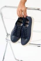 Tênis Mia em Couro - Marinho