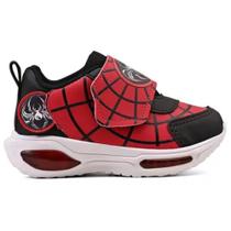 Tênis Mini-Pé Homem Aranha De Led Com Fechamento em tiras autocolantes Super Confortável Infantil MP2534 (66204)