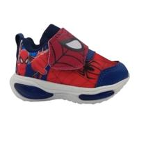 Tenis mini pe infantil menino homem aranha led casual mp2513 vermelho