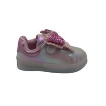 Tênis Mini Sua Cia Baby Laço Sola com Led Rosa 665