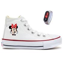 Tênis Minnie Do Mickey Desenho Meninos E Meninas Com Relógio - Milene Store