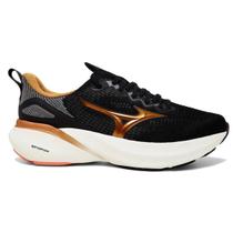 Tênis Mizuno Glow 3 Feminino - Preto-Dourado