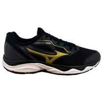 Tênis Mizuno Hawk 4 Masculino - Preto-Dourado