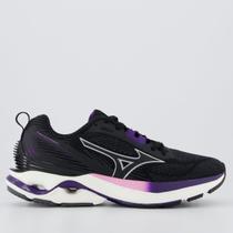 Tênis Mizuno Wave Dinasty 7 Feminino Preto e Roxo Tênis Mizuno Wave Dinasty 7 Feminino Preto e Roxo