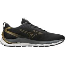 Tênis Mizuno Wave Dynasty 5 Masculino Preto e Dourado