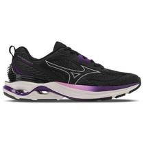 Tênis Mizuno Wave Dynasty 7 - Feminino - Preto-Roxo