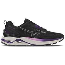 Tênis Mizuno Wave Dynasty 7 Feminino Preto Roxo Tênis Mizuno Wave Dynasty 7 Feminino Preto Roxo