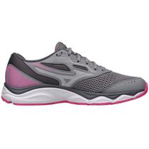 Tênis Mizuno Wave Hawk 4 Feminino Cinza e Rosa