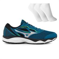 Tênis Mizuno Wave Hawk 4 Masculino + 3 Pares de Meias